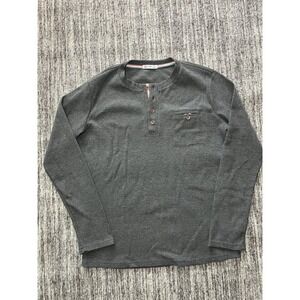 H2H Men's Button Up Gray Sweater Long Sleeve Size L Excellent Condition